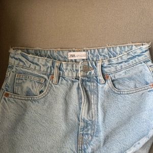 ZARA High Rise Straight Leg Jeans